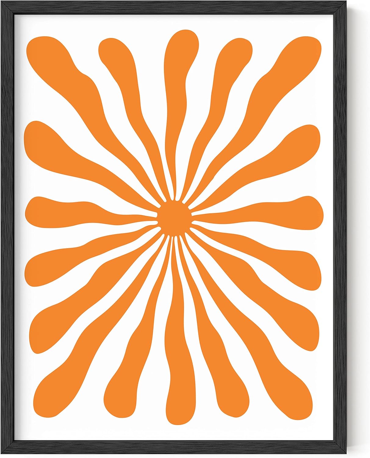 Wall Décor - Haus and Hues Orange Pictures for Wall - Orange Poster Hippie Print Colorful Posters, Orange Picture Posters Trippy Abstract Art Wall Decor Sun Wall Art Aesthetic Posters for Bedroom (12x16, Unframed)