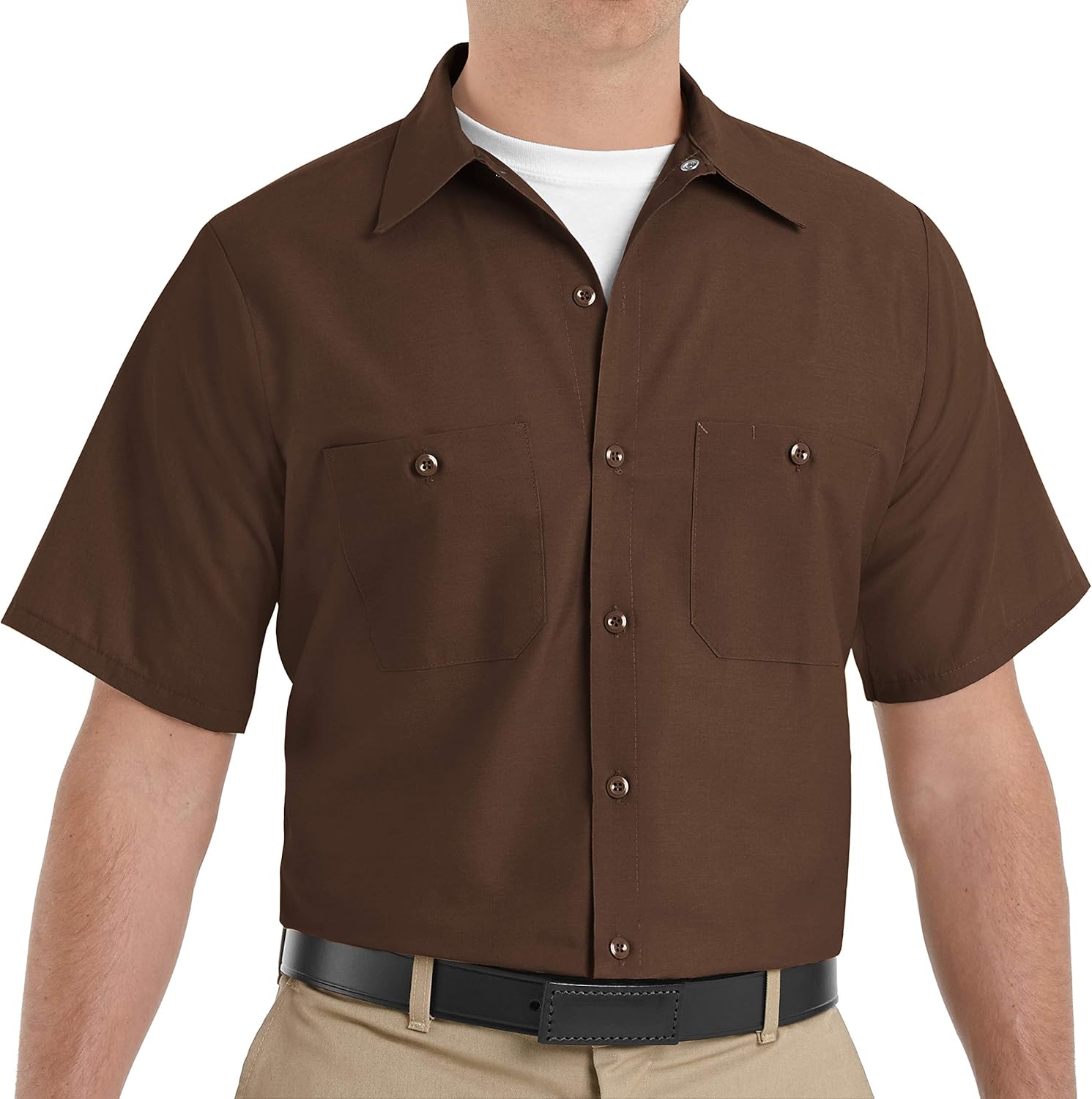 Red Kap Men's Industrial Work Shirt, Regular Fit, Short Sleeve: Clothing