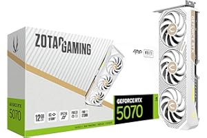 ZOTAC Gaming GeForce RTX 5070 AMP White Edition DLSS 4 12GB GDDR7 192-bit 28 Gbps PCIE 5.0 Gaming Graphics Card, IceStorm 2.0