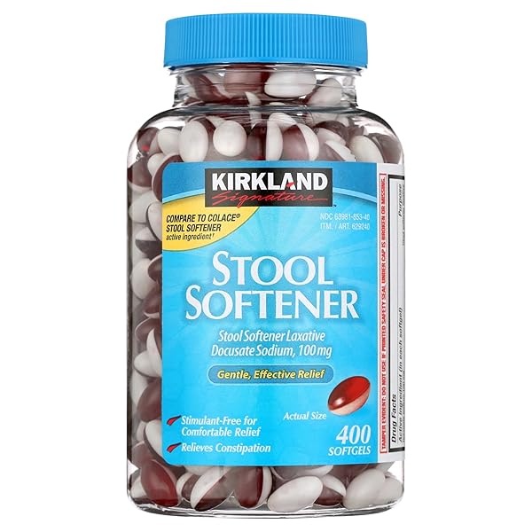 KIRKLAND SIGNATURE STOOL SOFTENER 100 MG, 400 SOFTGELS