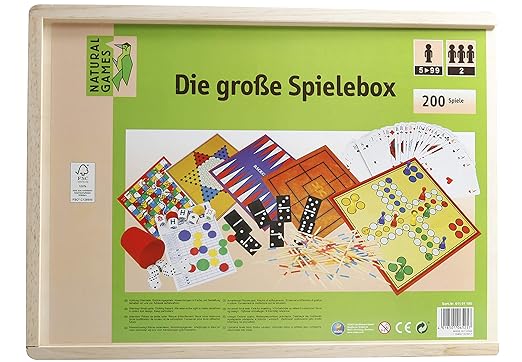 Natural Games Holz-Spielesammlung 200 in 1