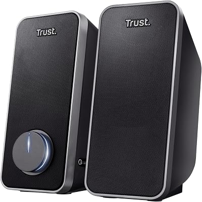 Trust Arys 2.0 PC Speakers 28W Peak 12W RMS 3.5mm USB Powered Black