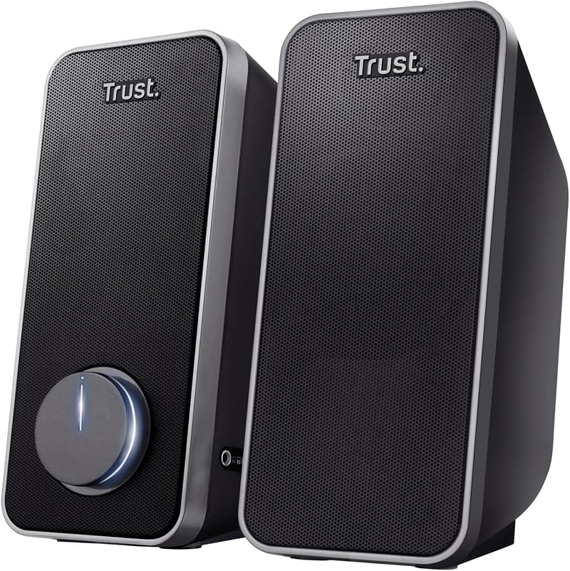 Trust Arys 2.0 PC Speakers 28W Peak 12W RMS 3.5mm USB Powered Black