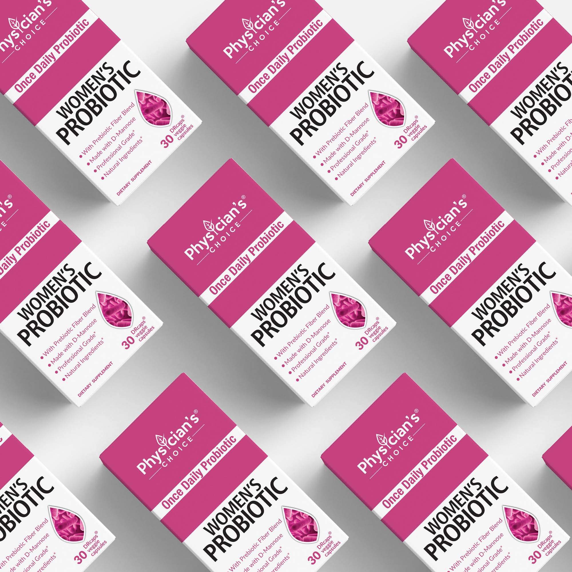 Prebiotics & Probiotics for Women - Clinically Proven ProCran - Organic Prebiotics, 50 Billion CFU, D-Mannose & Cranberry for Digestive, Immune, Feminine Health, Soy & Dairy Free, 30 Vegan Capsules