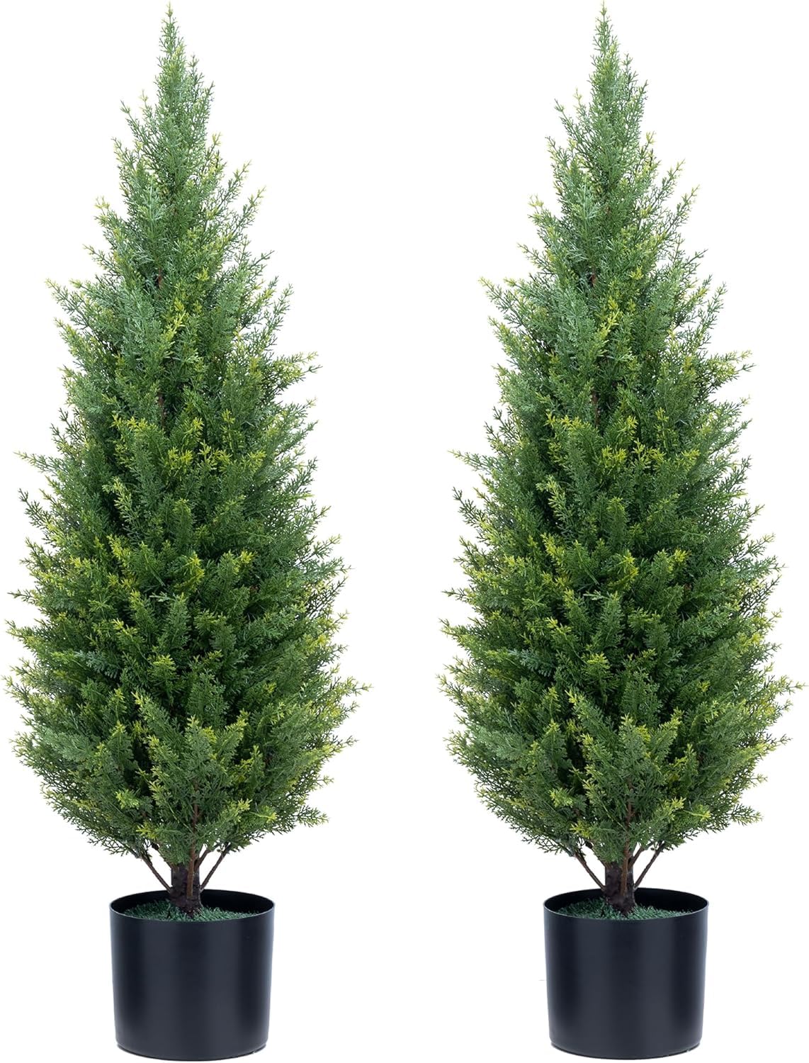 Photo 1 of ****SIMILAR PRODUCT*** ATLIKE 2Pcs Artificial Cedar Christmas Tree, 90cm/3ft inch Faux Plants Cypress Trees with Flowerpot Potted Cedar Fake Outdoor Planter Topiary Bushes Plants for Christmas Front Porch Decor Offices