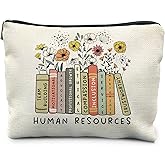 RYYCDOI Human Resources Gifts, HR Boho Floral Makeup Bag Pouch Cosmetic Bag Toiletry Bag for Women