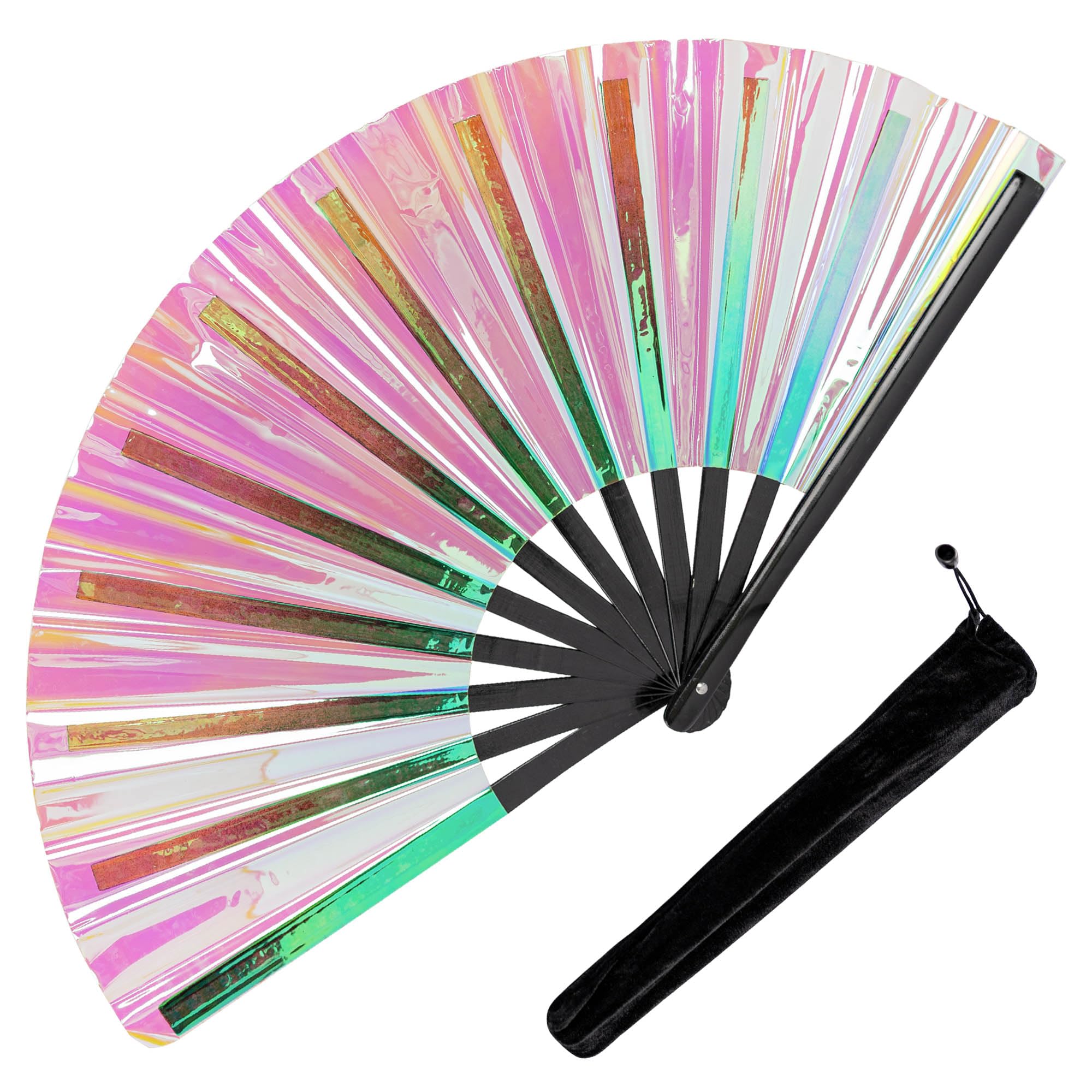 Photo 1 of Fans for Line Dancing, Boots On The Ground Hand Fan, Big Clacking Pop Fans Handheld That Make Sound, Women Men Foldable Clapping Fan for Dancing (Laser Pink)