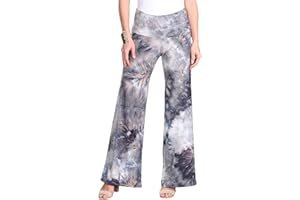 Popana Palazzo Pants for Women Casual Summer Wide Leg Beach Pants Plus Size Made in USA