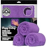 Chemical Guys, Happy Ending Ultra Plush Edgeless Microfiber Towel, Purple | Ultra-plush edgeless microfiber towel buffs wax and detail sprays scratch-free, soft on paint and glass