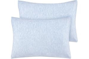 Zenssia Organic Cotton Toddler Pillowcase/Travel Pillowcase Pack of 2 Set 13x18 Inches with Envelope Closure - Soft & Breathable Baby Pillow Case Cover Solid Blue