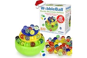 Funwares WobbleBall 3-Tier Marble Balance Game, 40 Marbles Included, Skill & Dexterity Games for Kids & Adults, Family Party Game for 1-4 Players, Ages 6+