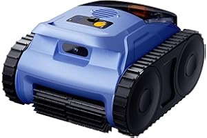 RERIOU Cordless Robotic Pool Vacuum, Pool Cleaner with Track Drive & Sonar Navigation, 180W Brushless Motor, Wall & Waterline Climbing, 150-Min Runtime, for Inground & Above-Ground Pools up to 2150 Sq. Ft.