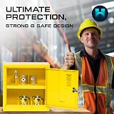 Horison Industries COSHH Cabinet Yellow Fireproof Flammable Storage Cupboard view 5