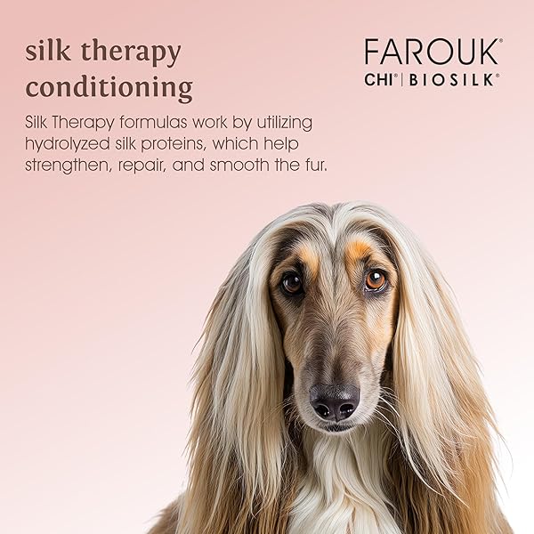 BIOSILK FOR DOGS SILK THERAPY IRRESISTIBLE DEODORIZING AND CONDITIONING SPRAY, SCENTED, JASMINE AND HONEY SCENT, PARABEN FREE, MADE IN THE USA, 8 FL OUNCES