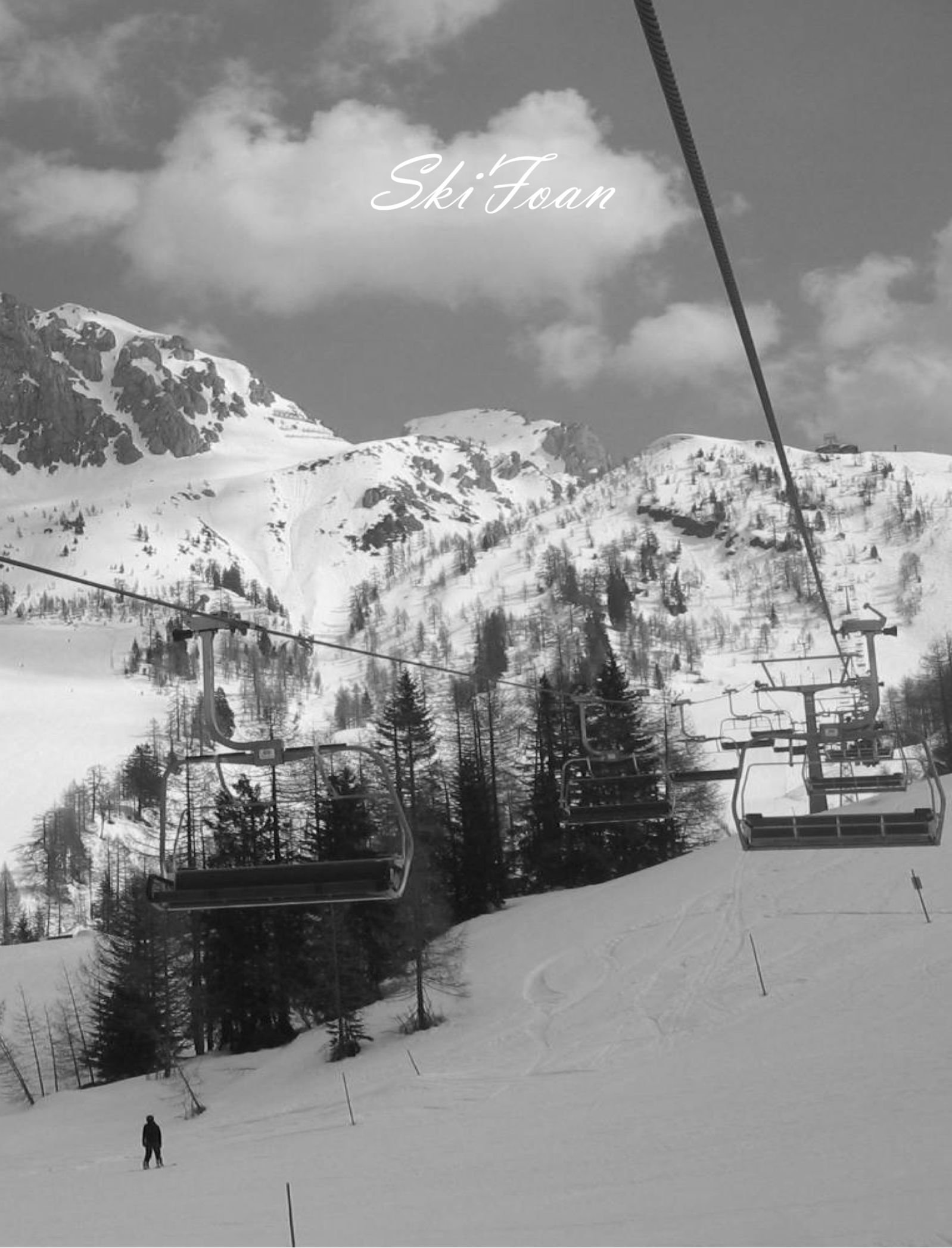 SkiFoan: Notebook Winter, large format, lined, 108 pages