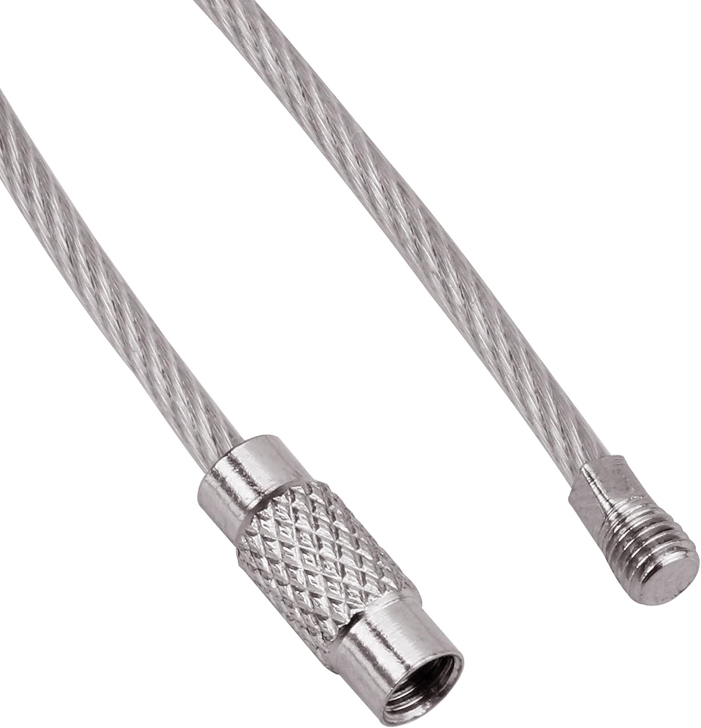 Keychain, Wisdompro 12 Pack of 4.3 Inches Stainless Steel Wire Ring 2mm Cable Loop Rings for Hanging Luggage Tag, Keys and ID Tag Keepers - MultiColor: Office Products