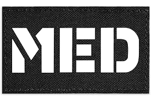 Petac Gear MED Medical Tactical Fastener Patch Hook-Fastener Backing 3.5x2 (BK)