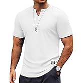 COOFANDY Mens Muscle T-Shirts V-Neck Slim Fit Workout Shirt Short Sleeve Longline Gym Athletic Tee Shirts