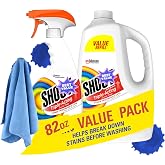 Shout Triple-Acting Laundry Stain Remover 60 fl. oz. refill + 22 fl. oz. trigger plus cleaning Towels
