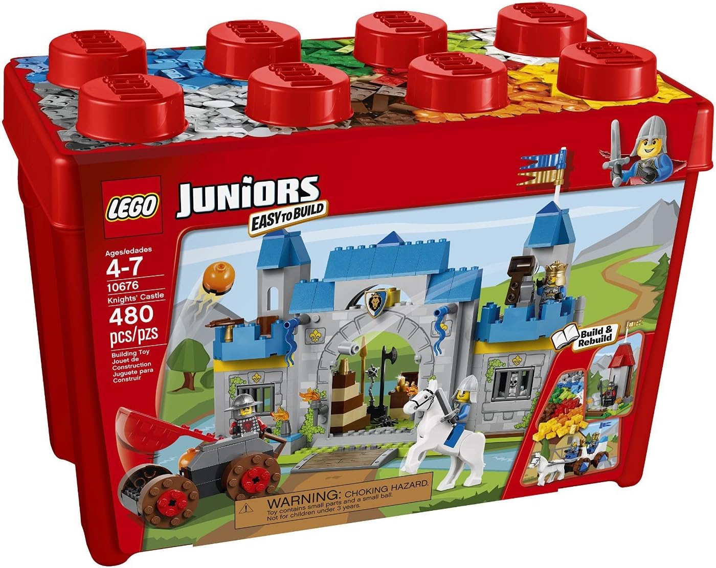 Juniors LEGO 480 PCS Knights' Castle Bike Box Building Toys