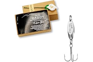 Uloveido Stainless Steel Treble Fishhooks Fishing Circle Hooks with Gift Box for Men Husband Dad Christmas New Year Gift Y578