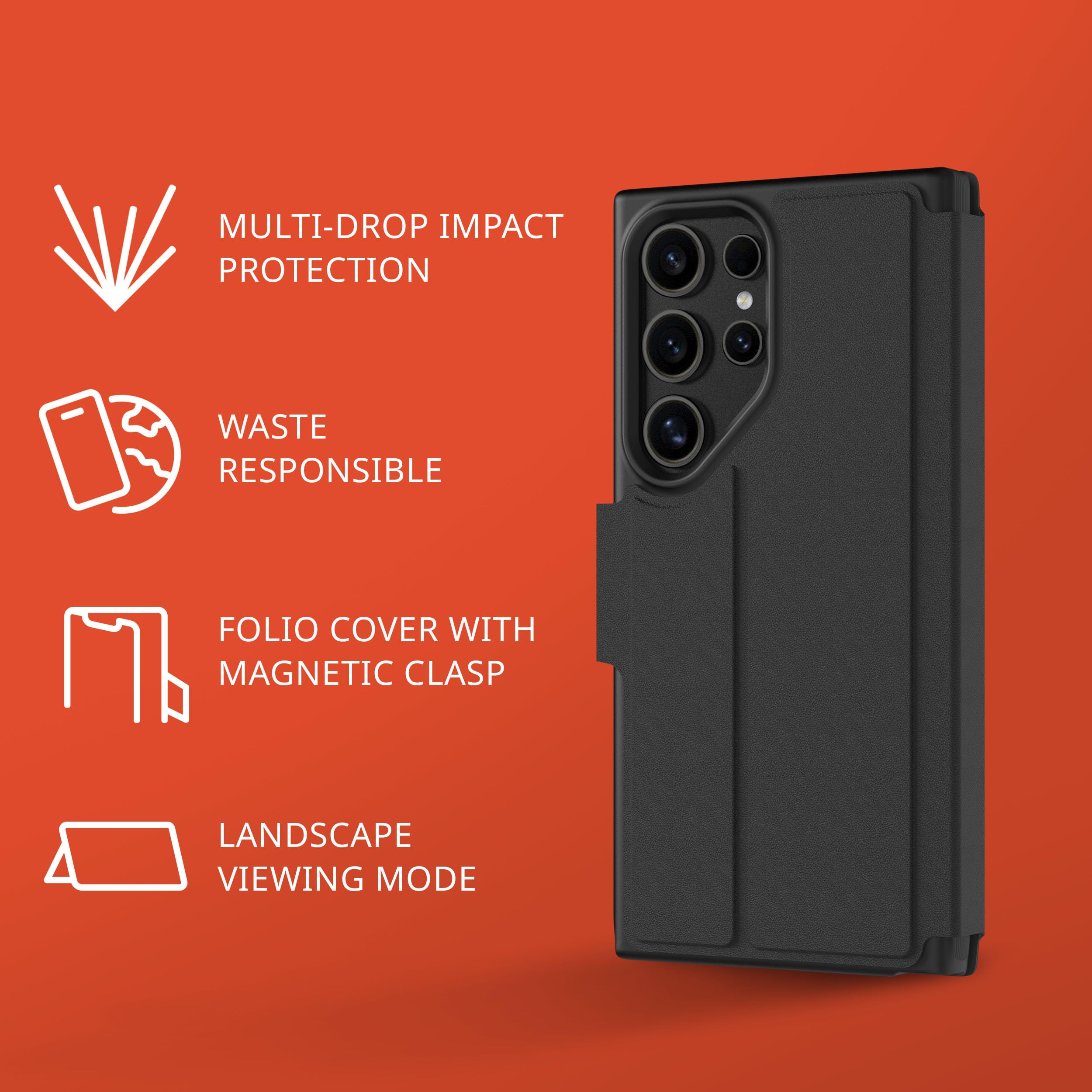 Tech21 EvoLite Wallet for Samsung S24 Ultra - Black