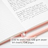 Feela 5 Pack A5 Notebooks Ruled Lined 120 GSM Hardback 128 Pages 21x13cm view 3
