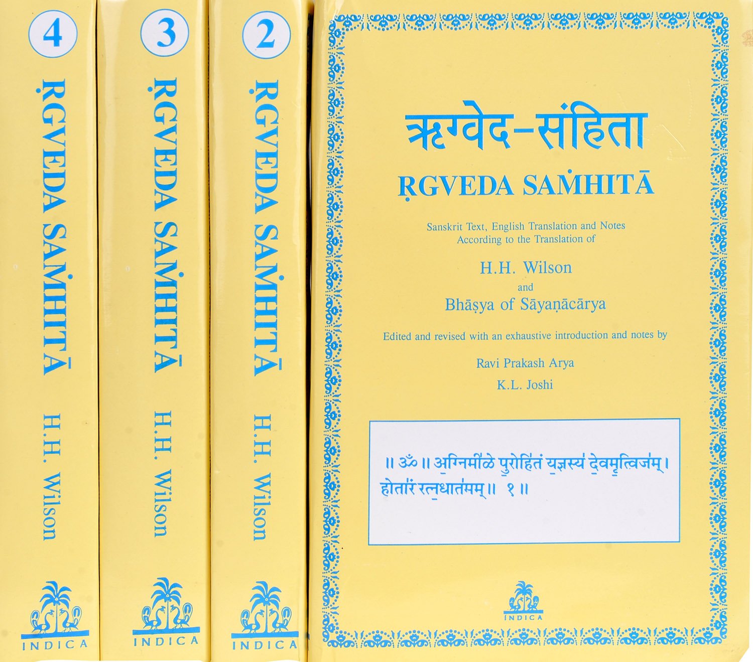 Rgveda Samhita Rig Veda In 4 Volumes Sanskrit Text -