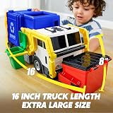 JOYIN Large Garbage Truck Toy with Dumpster and Learning Cards for Kids view 5