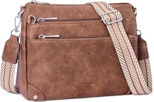 Lexiyat Crossbody Bags for Women Rfid Travel Crossbody Purses Leather Handbags Medium Shoulder bag with Adjustable Strap