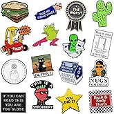 Sowpopy 20 Pcs Funny Enamel Pins Bulk Cute Backpacks Pins Aesthetic Cool Cat Lapel Pin Set Fun Novelty Frog Badge Brooch for Adults Teens Girls Backpacks, Hats, Bags, Lanyards