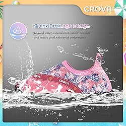 CROVA Toddler Kids Water Shoes Quick Dry Aqua Socks