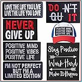 6Pieces Positive Affirmation Sayings Iron On Patch, Custom Trendy Motivation Quotes Durable Iron-On Embroidery Patch for DIY Crafts Hats Clothes Backpacks