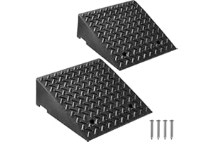 VEVOR Driveway Curb Ramp, 7000 lbs Load Capacity, 7 Inches Rise Height Heavy Duty Curbside Bridge Ramp with Drainage Tank for