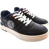 VERSACE JEANS COUTURE Mens Black Fuzzy Lined Sneakers