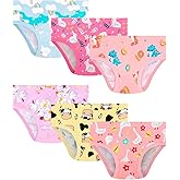 JAHSIYI Girls and Toddlers 100% Cotton Underwear Tagless Soft Panties Size 2-3T,4-5T,6,8,10,12 (6-Pack)