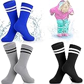 Geyoga 3 Pairs Waterproof Socks for Kids Girls Boys Outdoor Wading Socks Breathable Skiing Hiking Socks for Travel Camping