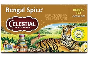 Celestial Seasonings Bengal Spice Herbal Tea, 20 Tea Bags Box