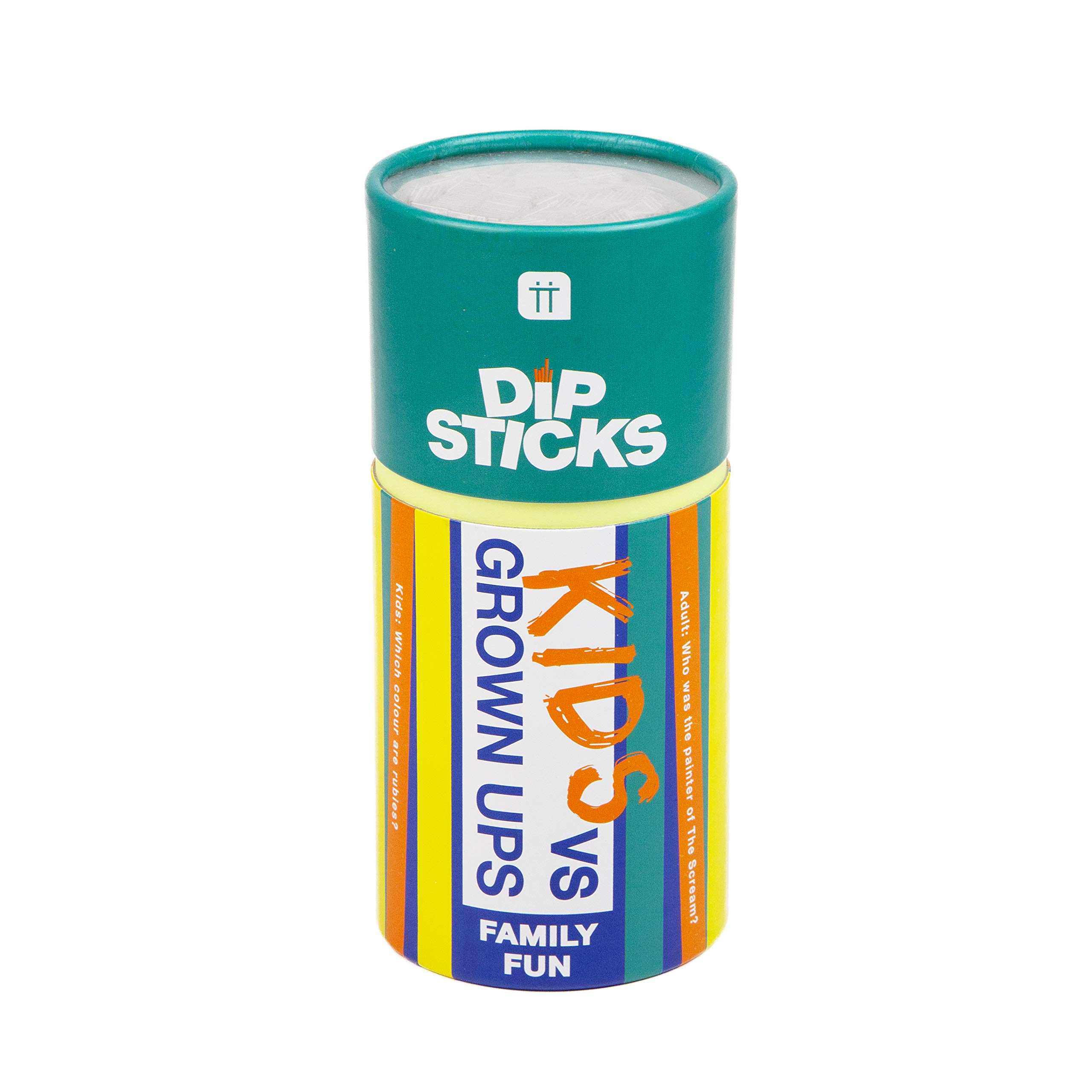 Talking Tables Kids vs Adults Dipstick Fun Family Trivia Game | Dinner Party Quiz Questions For Kids, Adults, Travel, Gamekidvadults