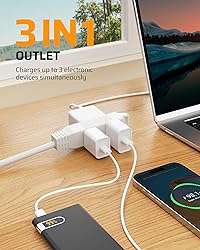 DEWENWILS 360° Rotating Flat Plug Extension