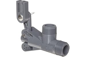 Kerick Valve PS100SS PVC Float Valve, Standard Mount, 60 gpm at 60 psi, 1" NPT Male