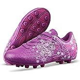 Vizari Frost Kids Soccer Cleats – Toddler, Little Kids Firm Ground Football Shoes with Rubber Studs | Lightweight, Comfortable, Non-Slip Design Purple
