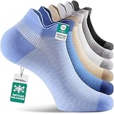 FITRELL Ankle Compression Socks for Women & Men - 5/6 Pairs Cushioned Arch Support Running Socks, Plantar Fasciitis Relief