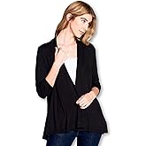 Women's 3/4 Sleeve Extra Soft Open Front Casual Flowy Viscose Made from Bamboo Cardigan