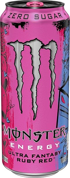 MONSTER ENERGY ULTRA FANTASY RUBY RED, SUGAR FREE ENERGY DRINK, 16 OUNCE (PACK OF 15)