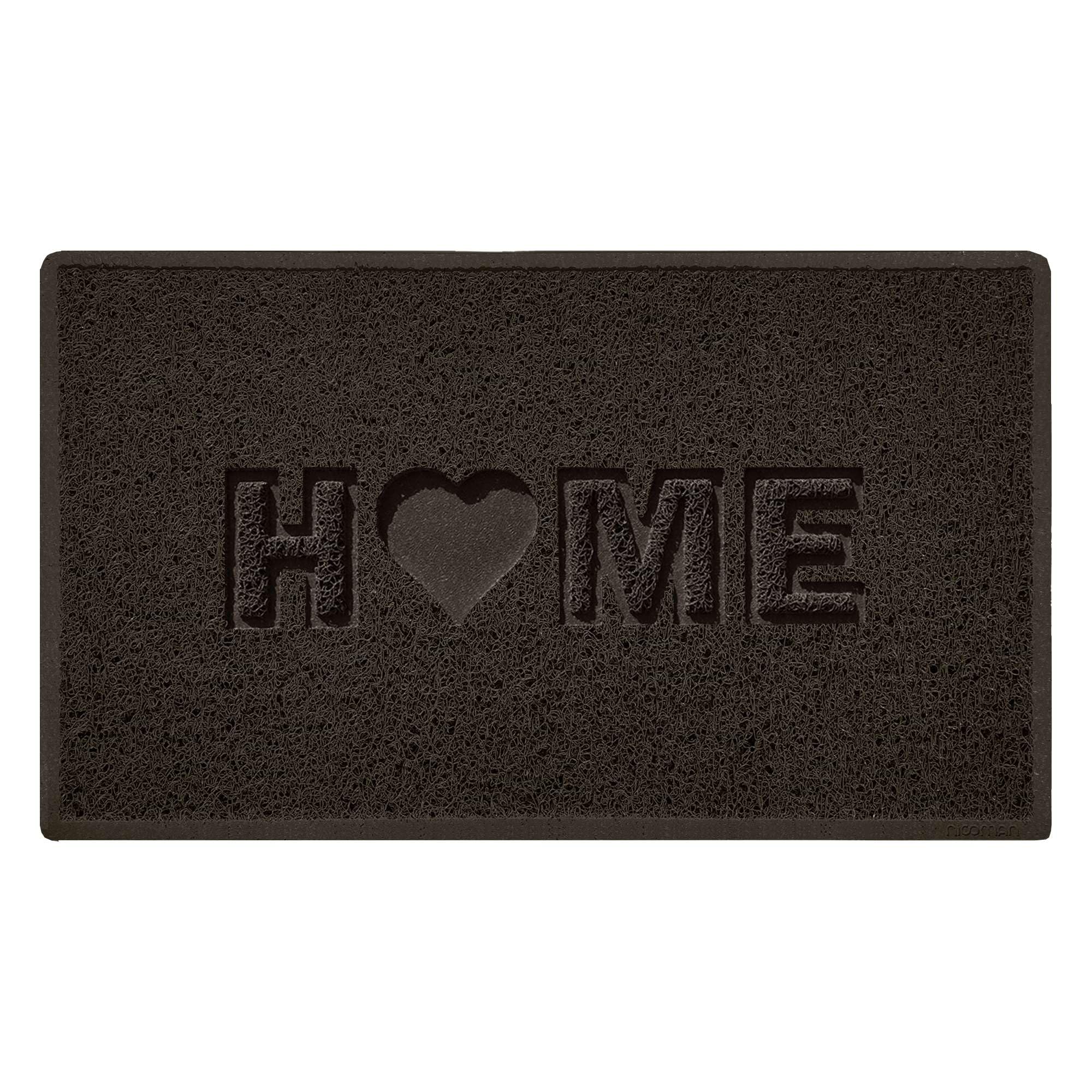 Nicoman LOVE at HOME Doormat 75x44cm - Comfort Brown｜Heavy Duty Non-Slip｜Indoor/Outdoor｜Entrance Barrier Dirt-Trapper Floor Mat｜Home Patio Garden Conservatory Door Mat｜Home Heart