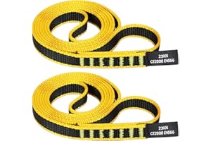 KLYTORX 18mm Nylon Climbing Sling Runner 23KN CE2008/EN566 Certified - Webbing Straps for Outdoor Rock Climbing, Rappelling, Swing, Yoga Hammock etc