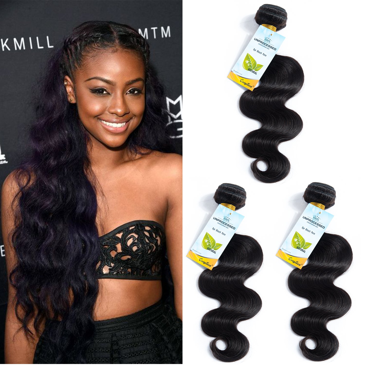 Brazilian Body Wave Virgin Hair 3 Bundles 100 Unprocessed Remy