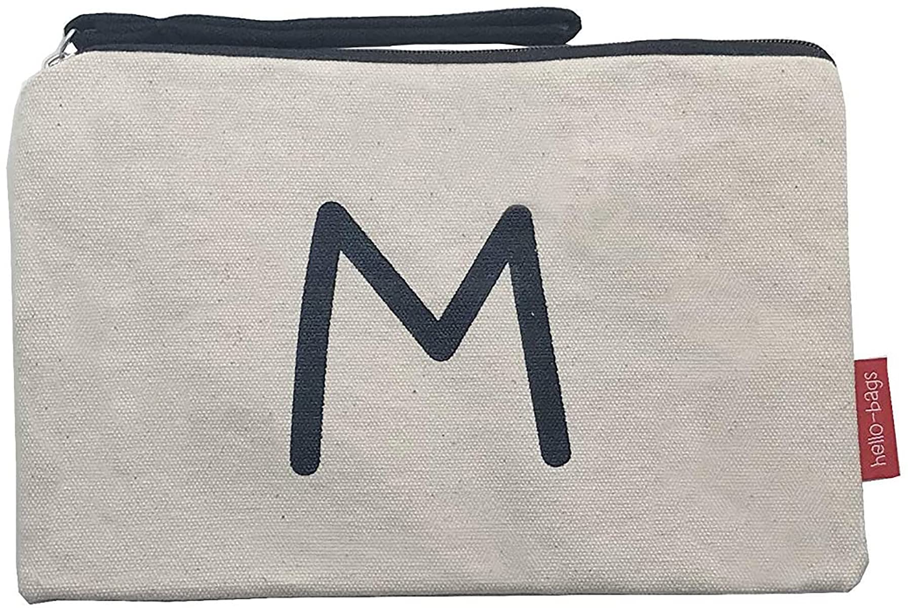 hello-bags. Makeup Bag/Wristlet Handbag. Exterior: 100% Cotton. Includes zipper and lining. Packed in a gift kraft envelope. Model: “M”. Color: Ecru. Measurements: 23 * 15,5 cm.