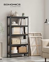 SONGMICS Shelving Unit 30 x 75 x 150 cm Rustic Brown Black GLR030B01 view 5